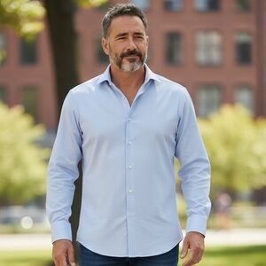 Harry Rosen - J.P Tilford - Elegant Sky Blue Men's Dress Shirt